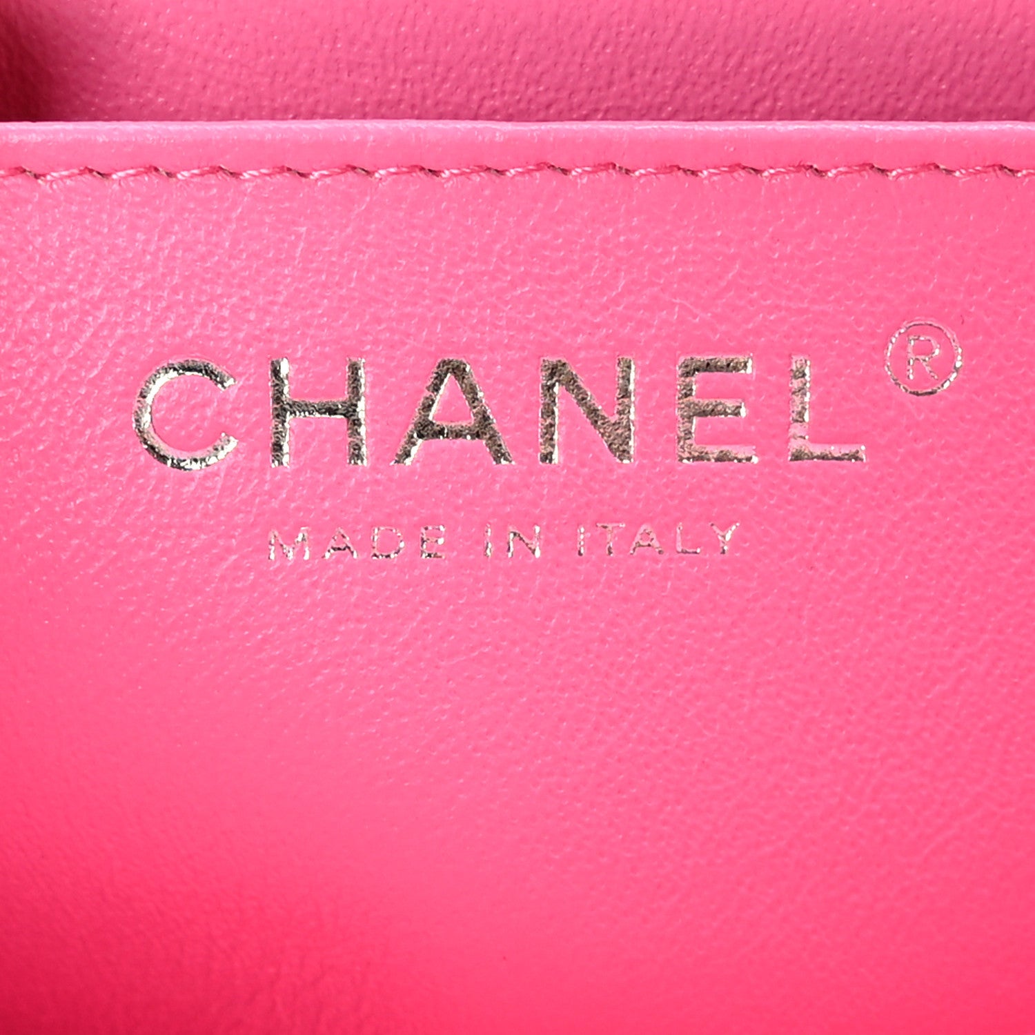 Chanel Lambskin Quilted Mini Rectangular Flap Neon Pink 6 of 10