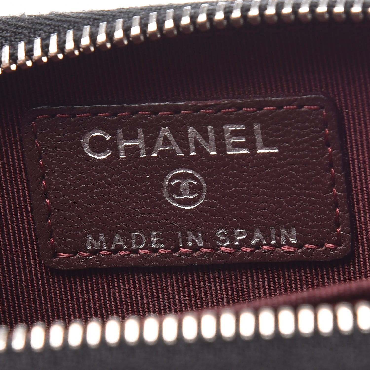 Chanel Lambskin Quilted Zip Coin Purse Black 6 of 7