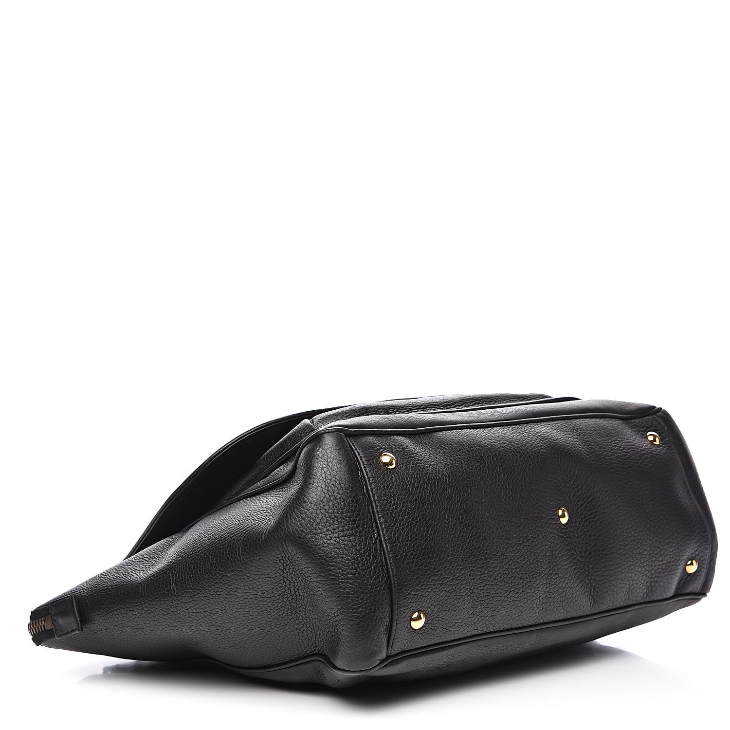 Gucci Pebbled Calfskin Medium 1973 Top Handle Satchel Black 4 of 19
