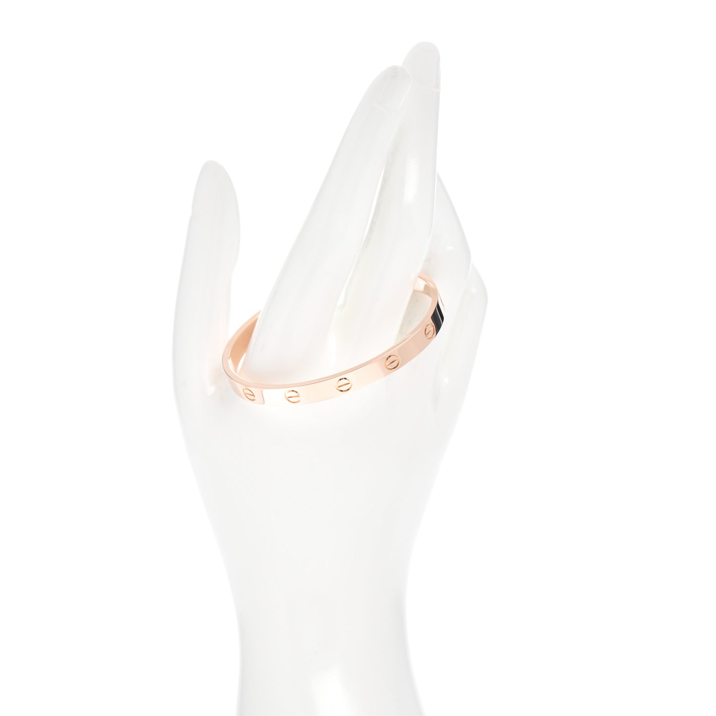 18K Pink Gold LOVE Cuff Bracelet 17