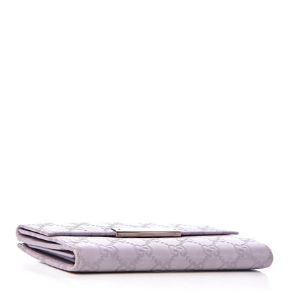 Gucci Guccissima Metal Bar Continental Wallet Lavender 4 of 7