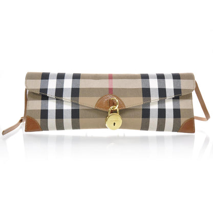 Burberry Canvas House Check Clutch 1 of 8