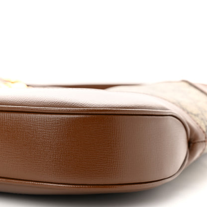 Gucci GG Supreme Monogram Azalea Calfskin Web Medium Jackie 1961 Hobo Beige Ebony Brown Sugar 10 of 10