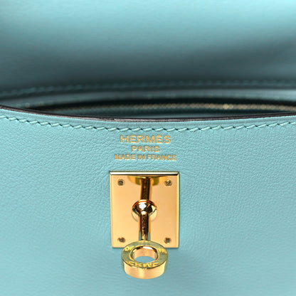 Hermes Swift Kelly Retourne 25 Bleu Atoll 6 of 10