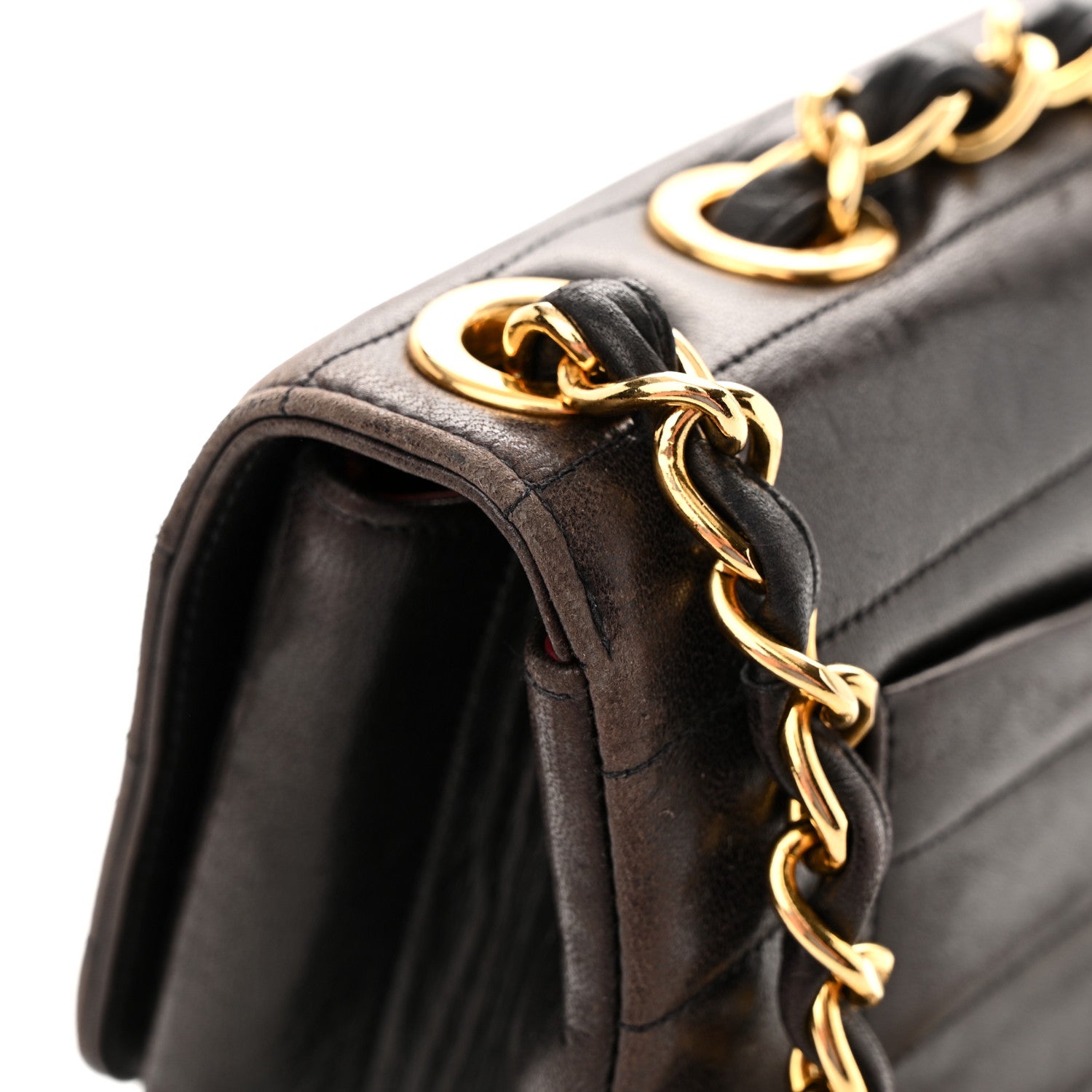 Chanel Lambskin Horizontal Quilt Jumbo Single Flap Black 14 of 16