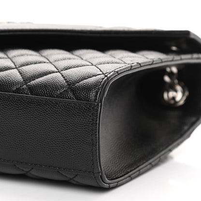 Saint Laurent Grain De Poudre Textured Mixed Matelasse Triquilt Medium Monogram Satchel Black 10 of 10