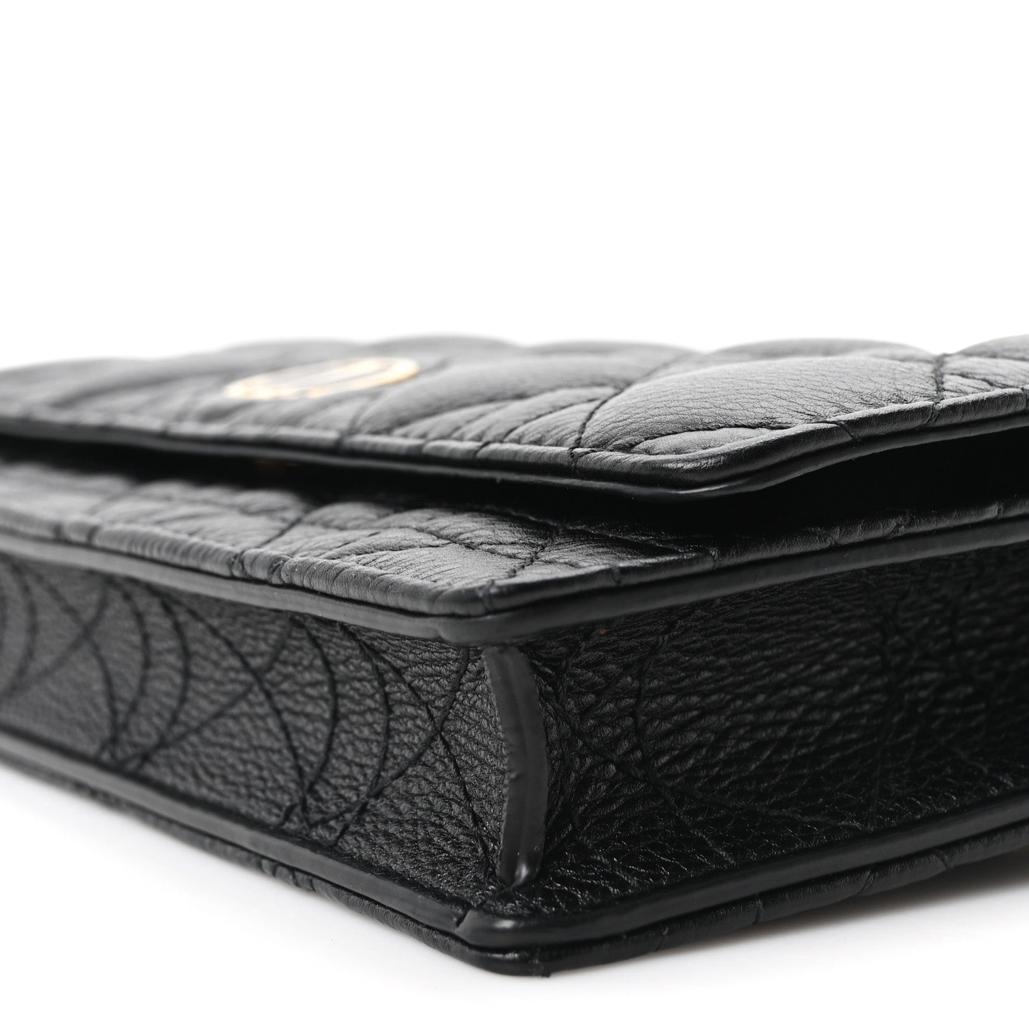 Christian Dior Supple Calfskin Caro Pouch with Chain Black 10 of 11