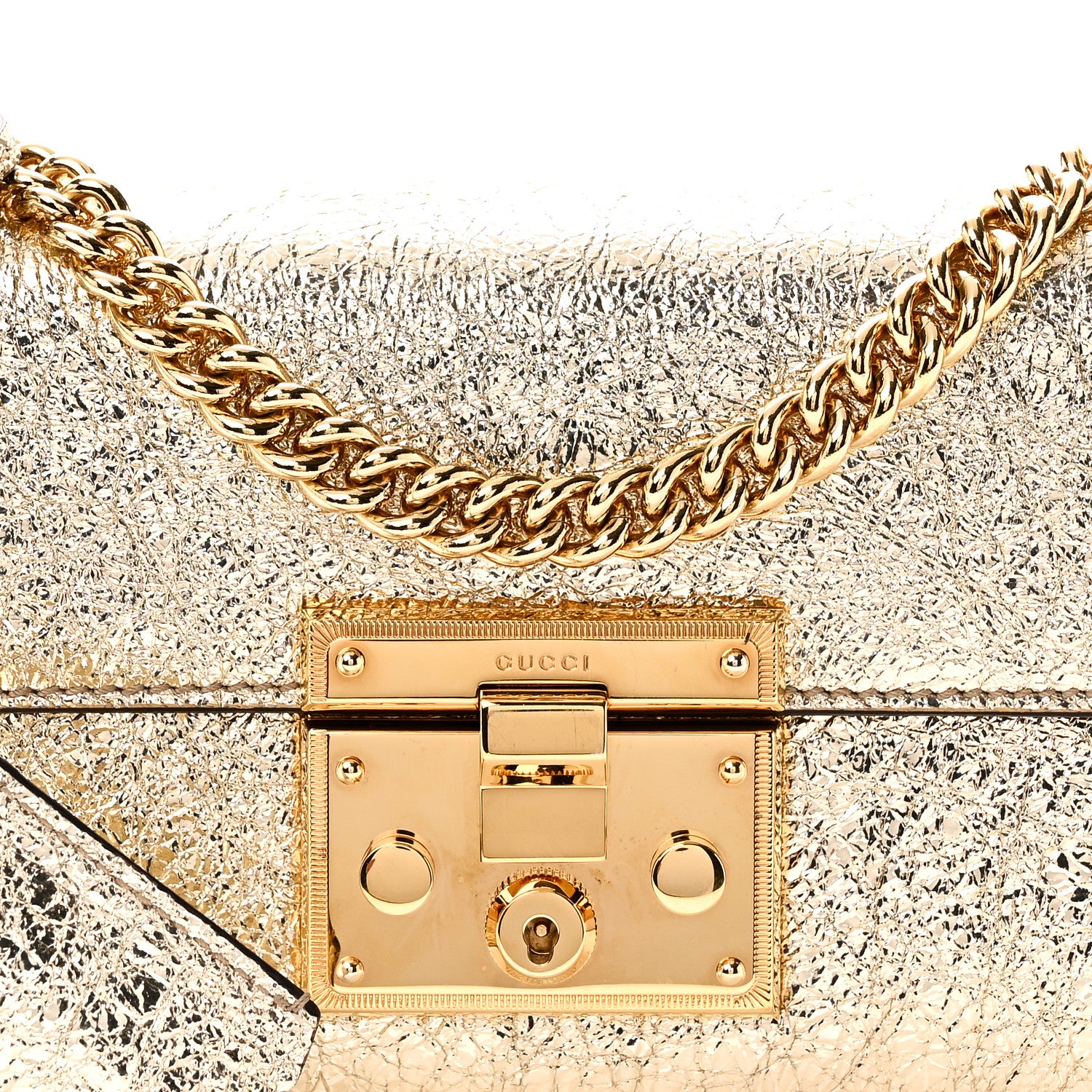 Gucci Galassia Small Padlock Shoulder Bag Platino 8 of 11