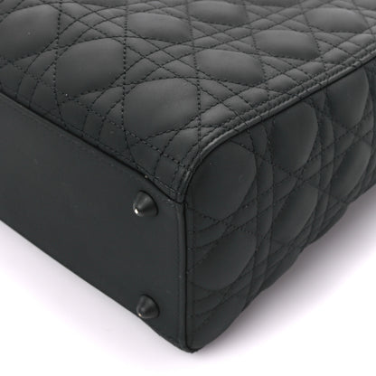 Christian Dior Ultra Matte Calfskin Cannage Large Lady Dior Black 10 of 12