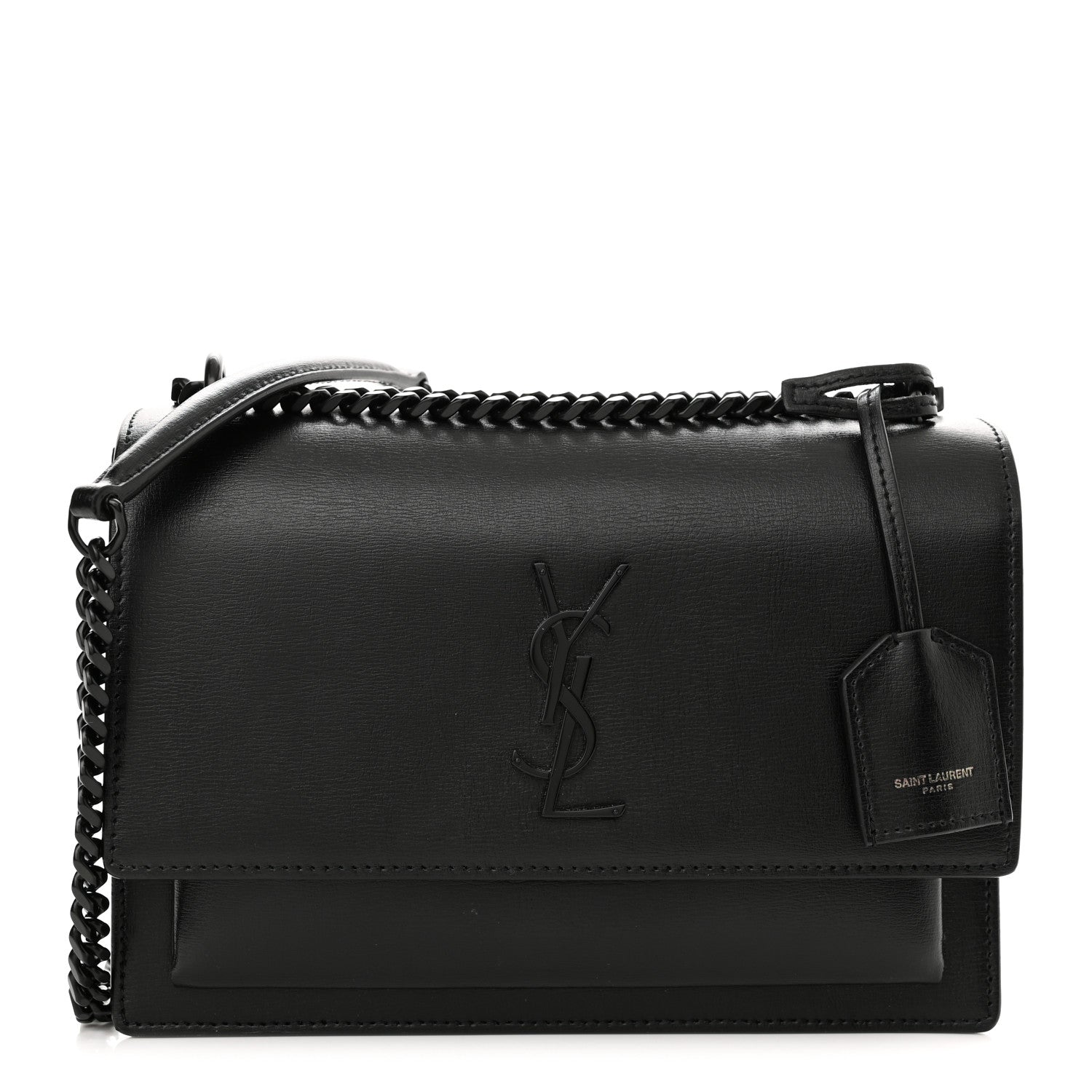 Saint Laurent Calfskin Medium Monogram Monochrome Sunset Black 1 of 11