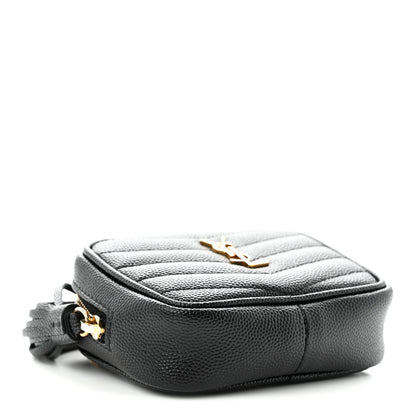 Saint Laurent Grain De Poudre Matelasse Monogram Baby Lou Camera Bag Black 4 of 11