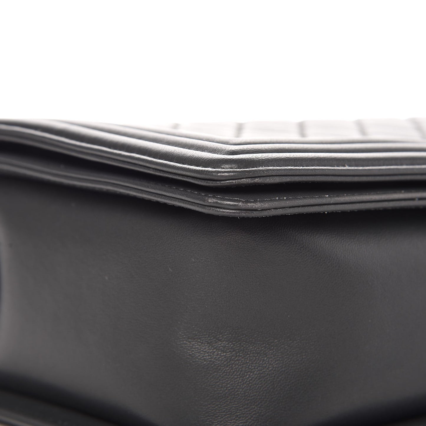 Lambskin Quilted New Medium Boy Flap Dark Grey