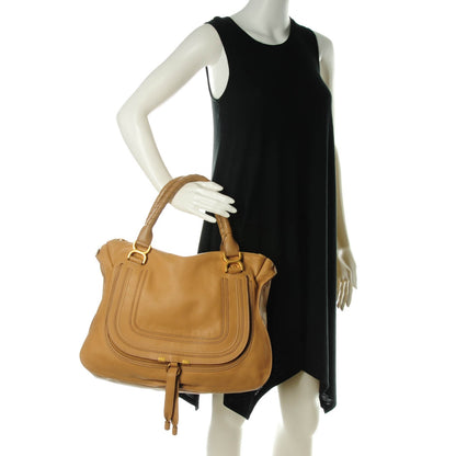 Chloe Calfskin Large Marcie Satchel Sand Shell 2 of 8