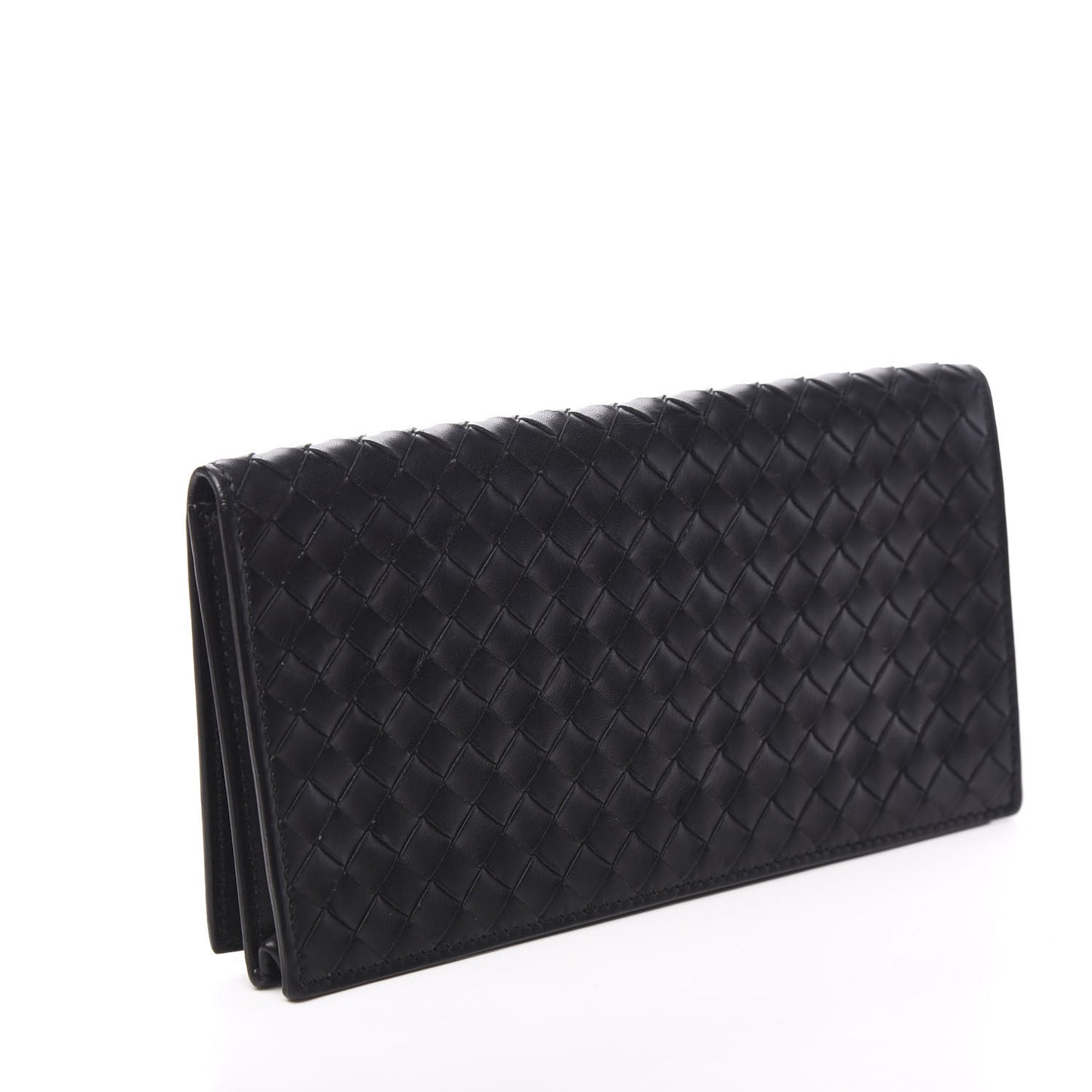 Nappa Intrecciato Flap Wallet Black