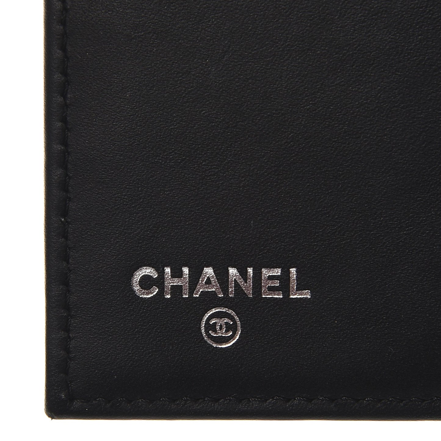 Patent Calfskin Quilted Large Flap Wallet Black