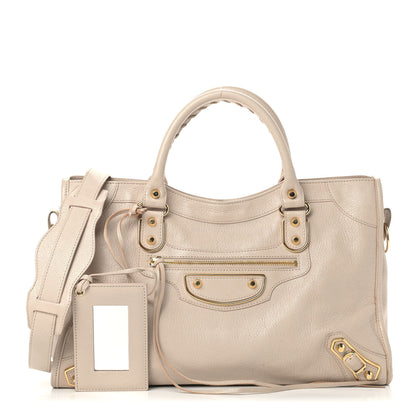 Balenciaga Chevre Gold Hardware Metallic Edge City Beige Praline 1 of 14