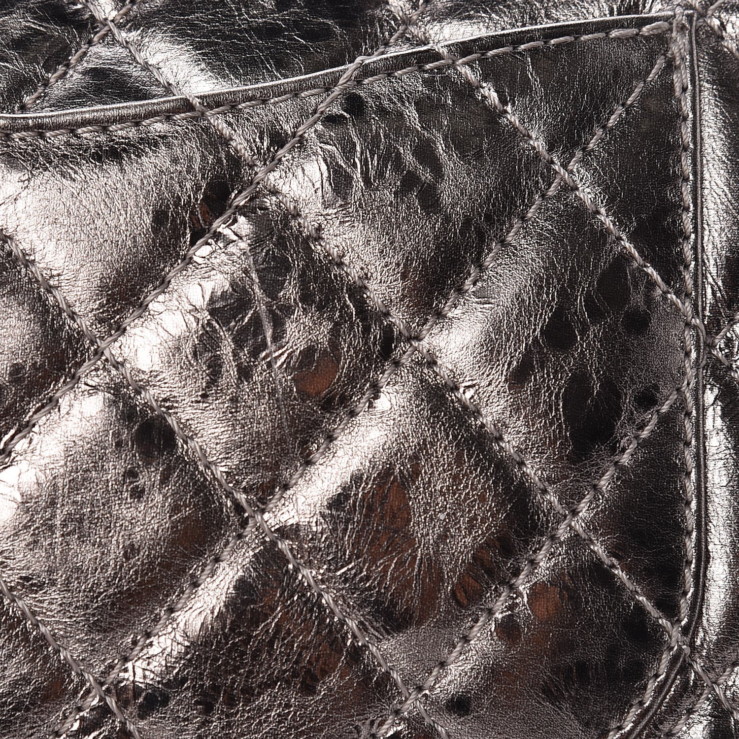 Chanel Metallic Aged Calfskin Quilted 2.55 Reissue 226 Flap Pewter 10 of 13