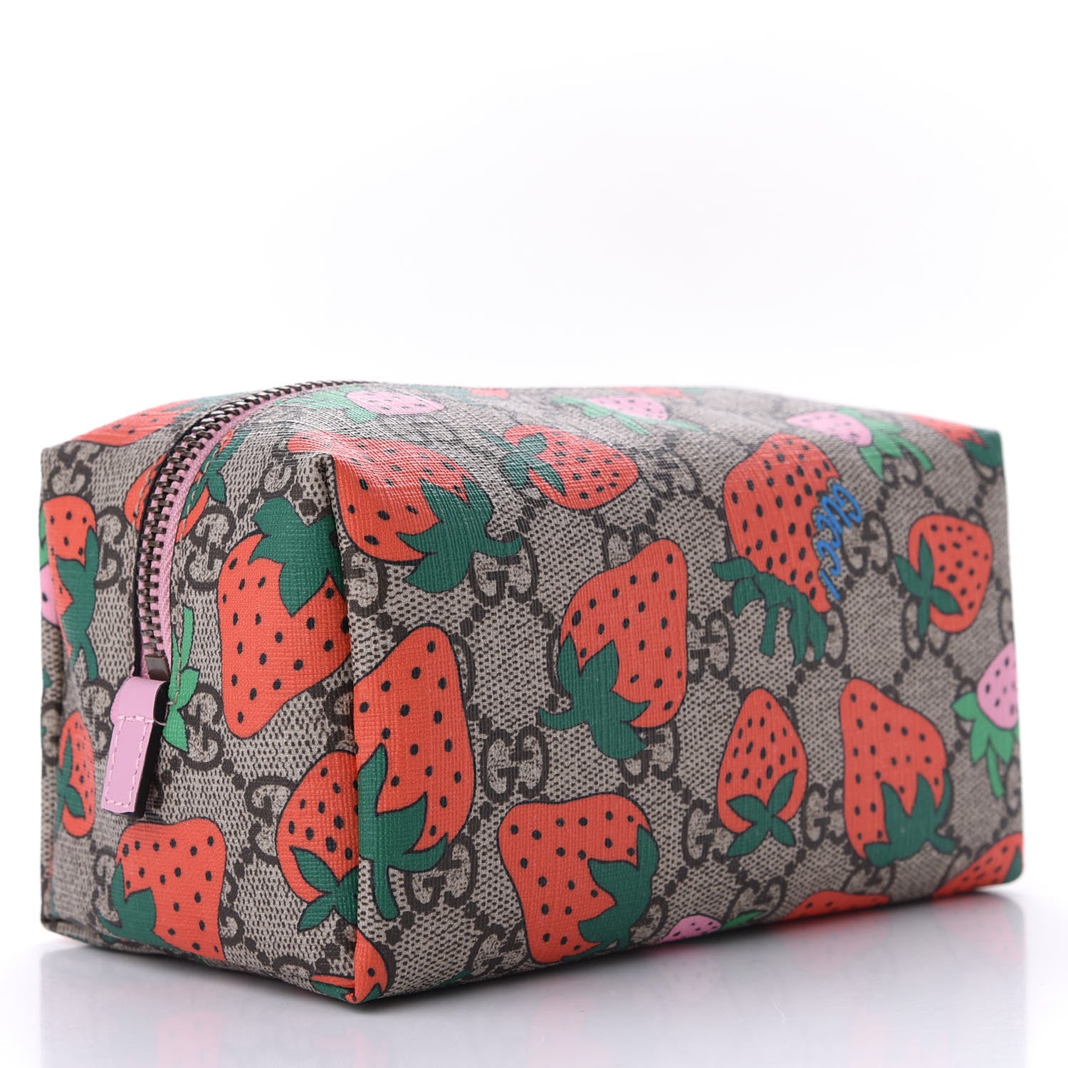 Gucci GG Supreme Monogram Strawberry Cosmetic Case 2 of 11