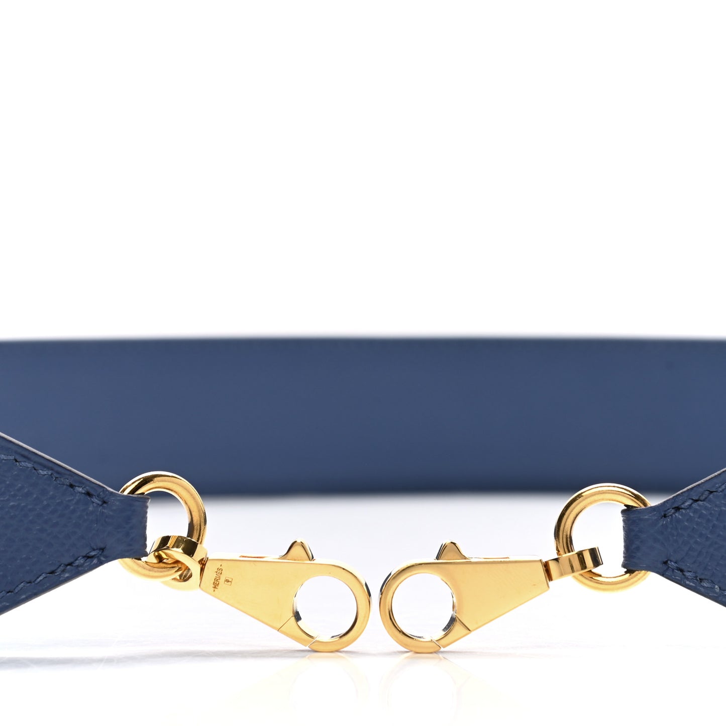 Epsom 40mm Tressage Shoulder Strap Bleu Brighton Capucine Bleu Saphir