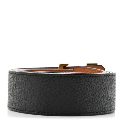 Louis Vuitton Taurillon Calfskin 30mm LV Initiales Reversible Belt 110 44 Black 2 of 5
