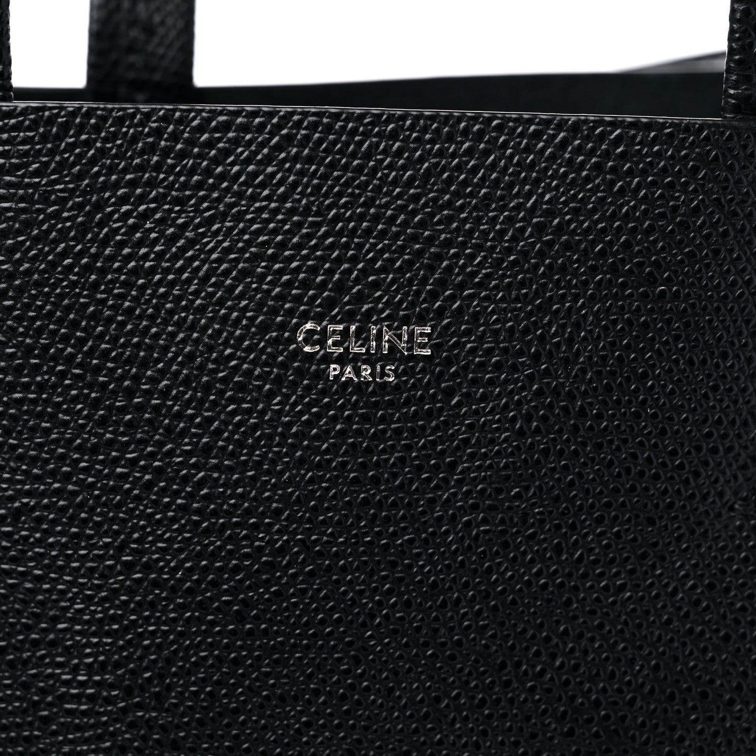 Celine Grained Calfskin Small Vertical Cabas Black 6 of 11