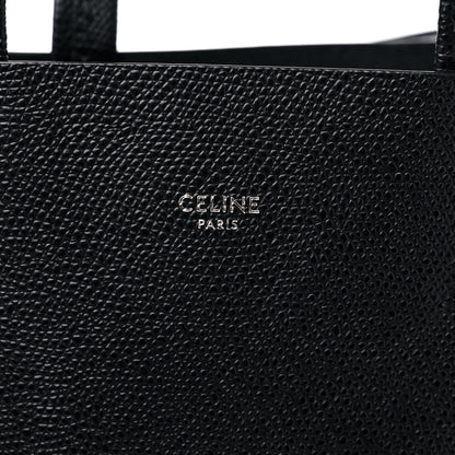 Celine Grained Calfskin Small Vertical Cabas Black 6 of 11