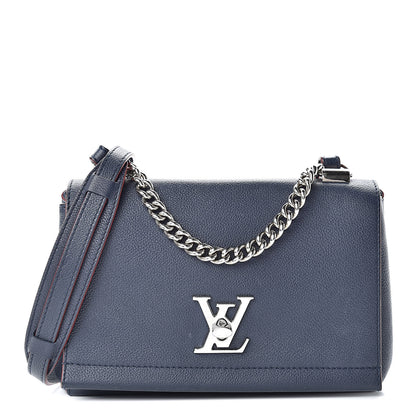 Louis Vuitton Calfskin Lockme II Chain Bag BB Marine Rouge 1 of 12