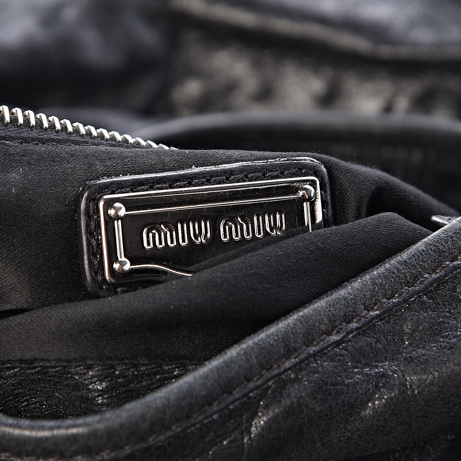 Miu Miu Nappa Matelasse Coffer Hobo Black 6 of 13