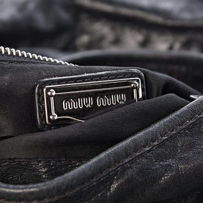 Miu Miu Nappa Matelasse Coffer Hobo Black 6 of 13