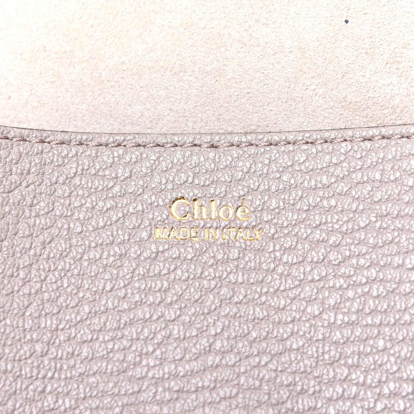 Grained Lambskin Mini Drew Shoulder Bag Motty Grey