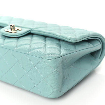 Chanel Caviar Quilted Medium Double Flap Light Blue 10 of 10