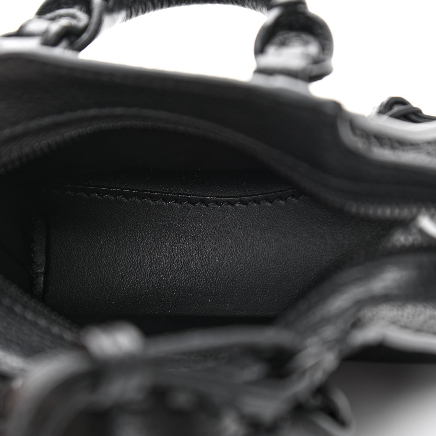 Balenciaga Grained Calfskin Neo Classic Black Hardware Super Nano City Crossbody Black 6 of 10