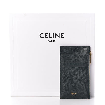 Celine Grained Calfskin Zipped Card Holder Amazone 9 of 9