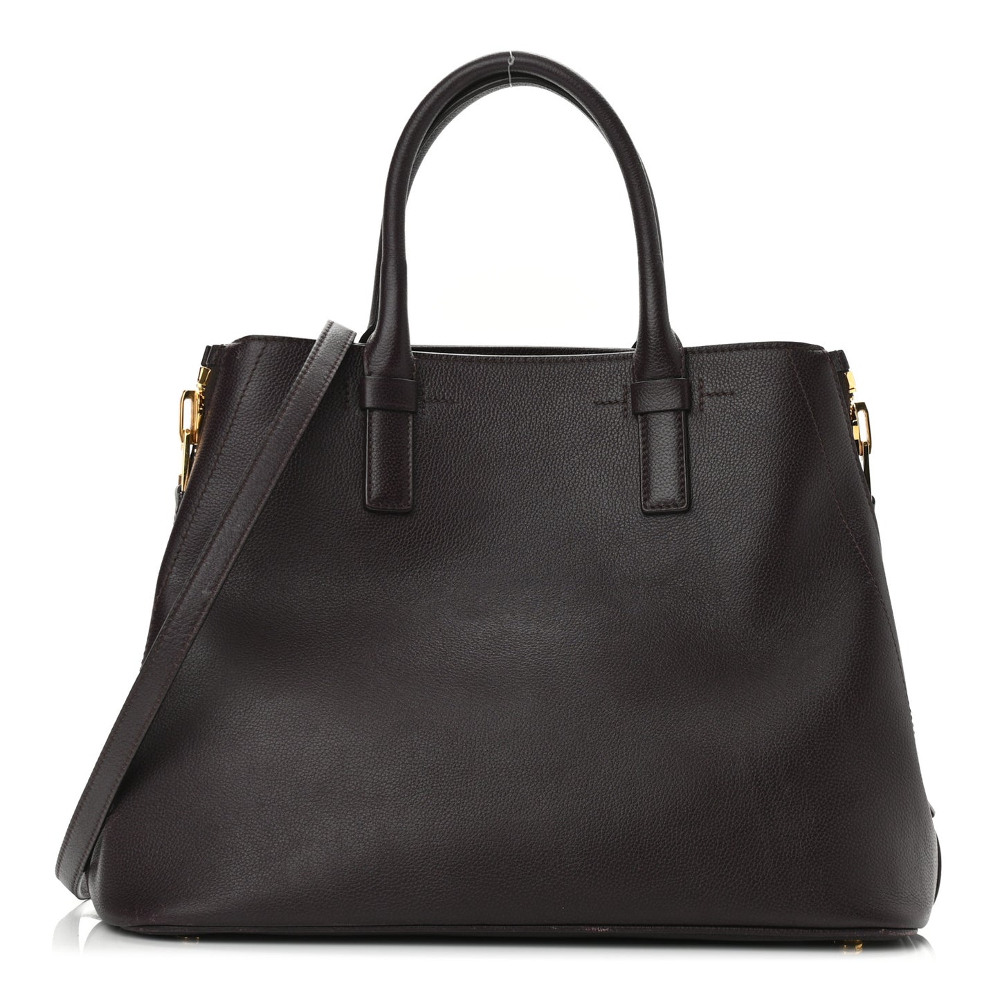 Pebbled Calfskin Medium Jennifer Zip Tote Wine