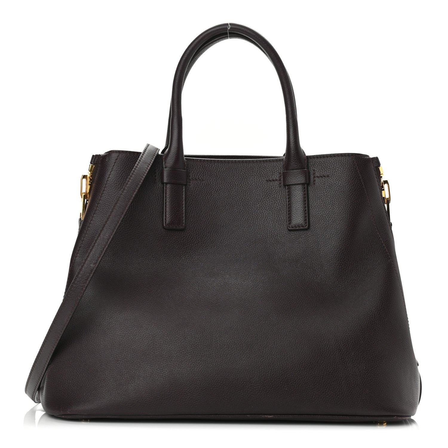 Tom Ford Pebbled Calfskin Medium Jennifer Zip Tote Wine 1 of 13