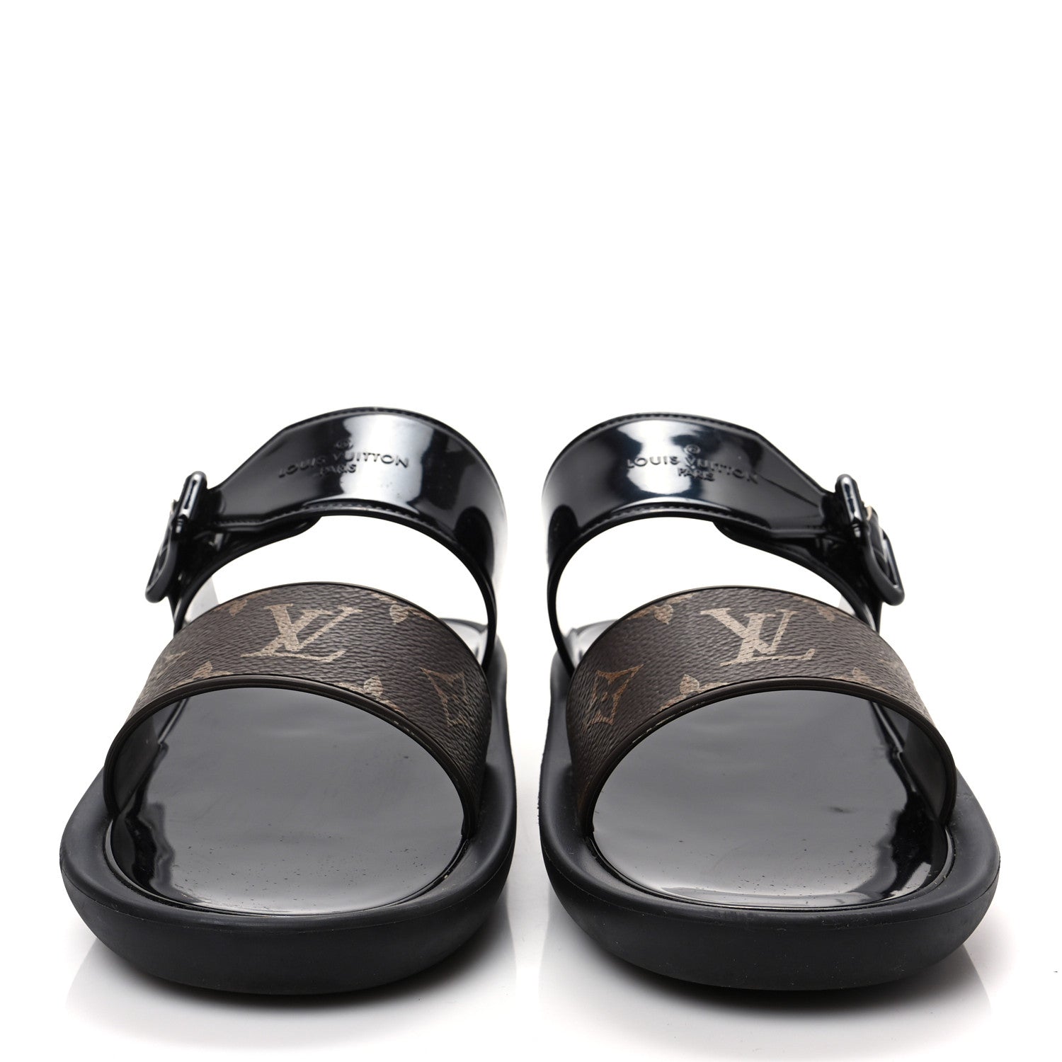 Louis Vuitton Monogram Sunbath Flat Mule Sandals 40 Black 2 of 7