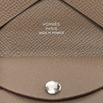 Hermes Epsom Calvi Duo Card Case Etoupe 6 of 7