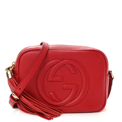 Gucci Pebbled Calfskin Small Soho Disco Bag Tabasco Red 1 of 10