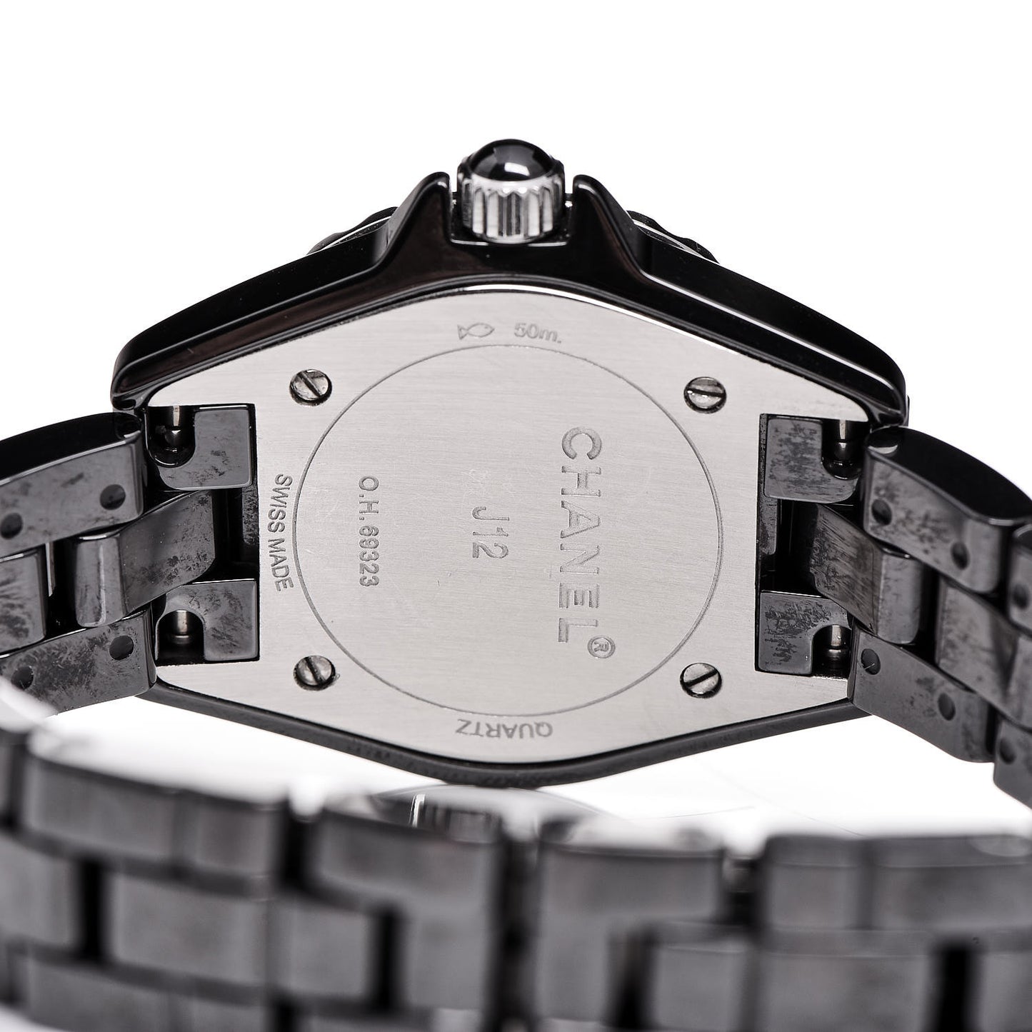 Stainless Steel Ceramic Diamond 29mm J12 Quartz Watch Black