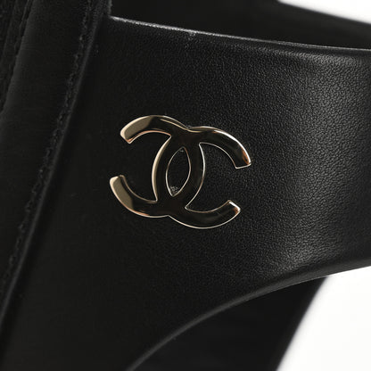 Chanel Calfskin Gladiator Sandals 35 Black 10 of 13