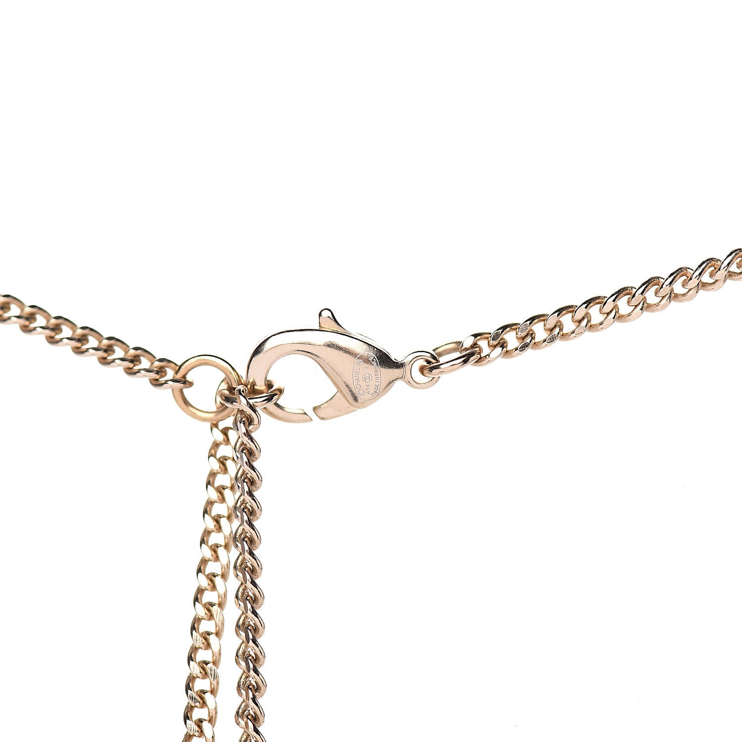 Chanel Crystal Pearl Camellia Necklace Gold 4 of 4