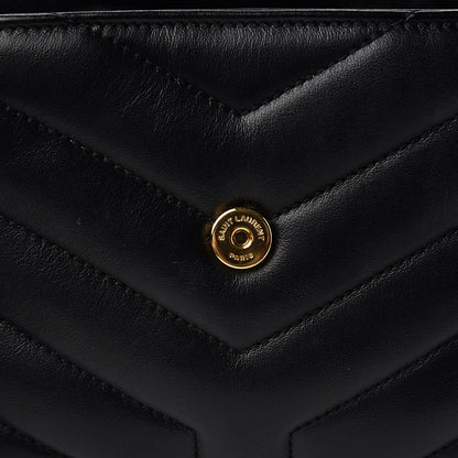 Saint Laurent Calfskin Y Quilted Monogram Toy Loulou Crossbody Bag Black 10 of 12