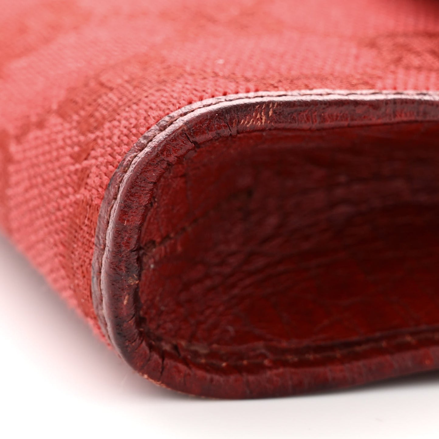 Monogram Bamboo Bar Clutch Red