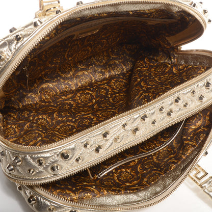 Versace Barocco Quilted Leather Studded Vanitas Demetra Gold 5 of 9