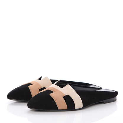 Hermes Veau Doblis Roxane Mules 36.5 Multicolor Black 3 of 8