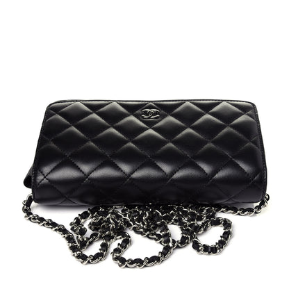 Chanel Lambskin Quilted Wallet On Chain WOC Black 11 of 11