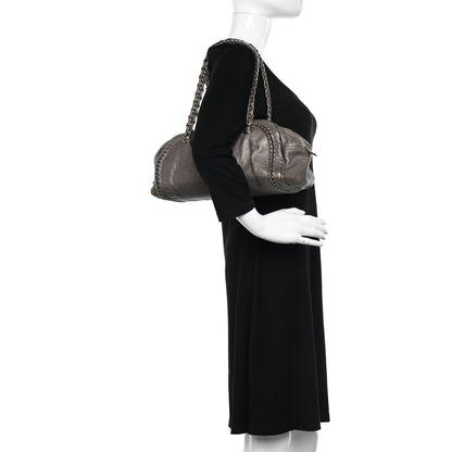 Chanel Metallic Goatskin Medium Luxe Ligne Bowler Bronze 2 of 16
