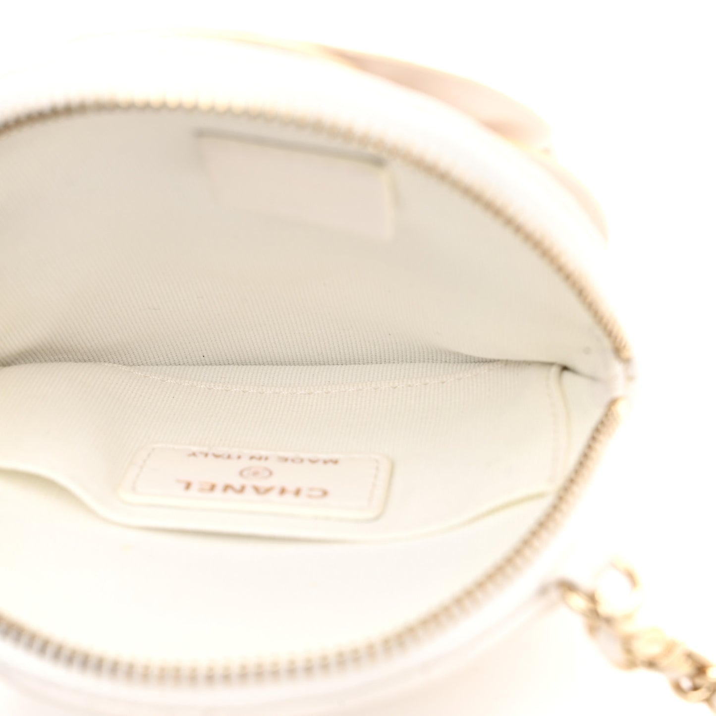 Lambskin Mini Camellia Bouquet Clutch With Chain White