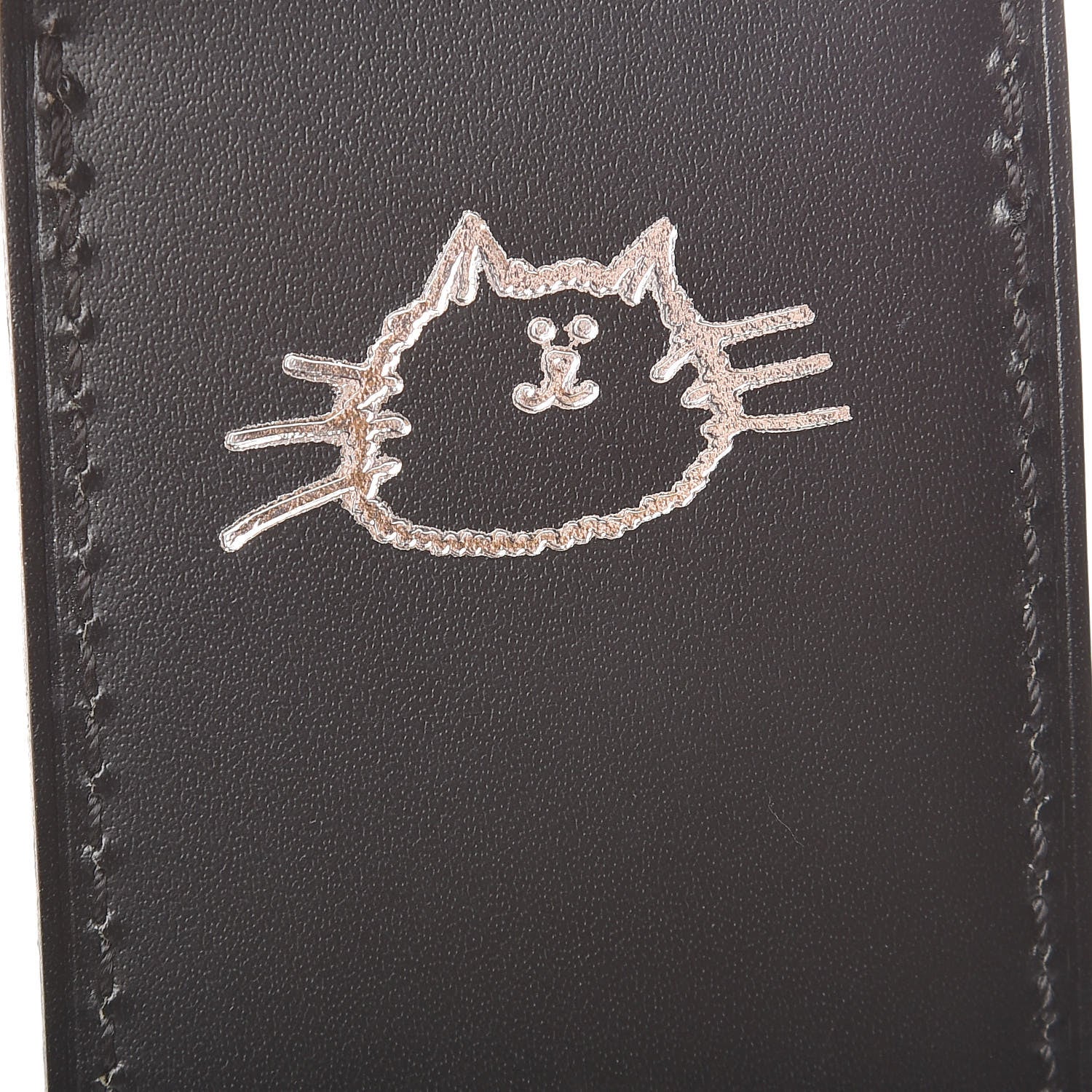 Louis Vuitton Calfskin Catogram Luggage Tag Black 4 of 5