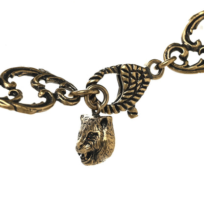 Gucci Crystal Marmont Necklace Aged Gold Multicolor 4 of 5